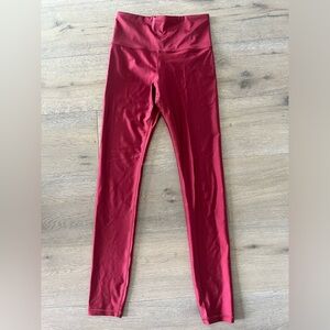 ATHLETA Elation Shine Tights Leggings in Decadent Red